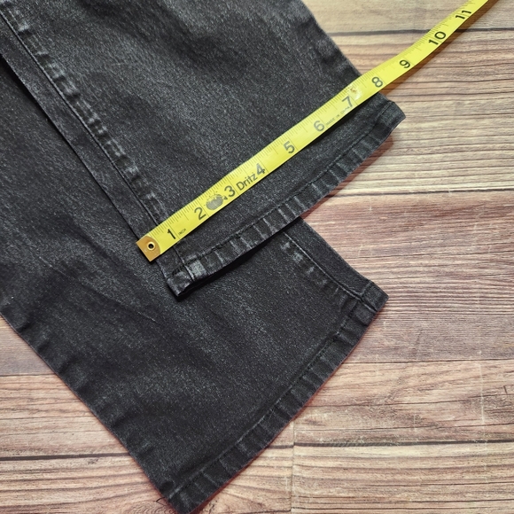 Vintage Diane Gilman Black High Rise Rhinestone Flag Jeans - Picture 8 of 11